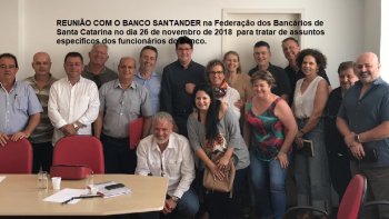 REUNIO COM O BANCO SANTANDER  26.11.2018