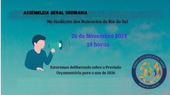 CONVOCAO PARA ASSEMBLEIA GERAL ORDINRIA DO SEEB RIO DO SUL E REGIO