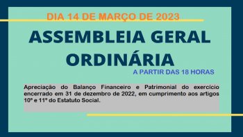 HOJE 14 DE MARO  - SINDICATO CONVOCA PARA  ASSEMBLEIA GERAL ORDINRIA 