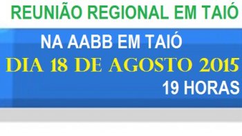 REUNIO COM BANCRIOS EM TAI DIA 18 DE AGOSTO