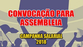 MINUTA 2018: SINDICATO CONVOCA BANCRIOS PARA ASSEMBLEIA 