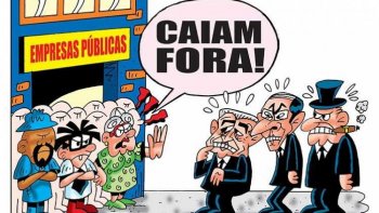 PROTESTO CONTRA ENTREGA DO PATRIMNIO PBLICO