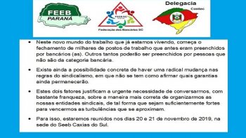 REFORMAS TRABALHISTA E SINDICAL SO TEMAS DO ENCONTRO DA REGIO SUL DOS BANCRIOS