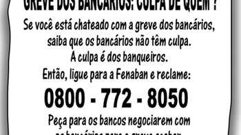 GREVE  CULPA DOS BANQUEIROS