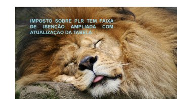 IMPOSTO SOBRE PLR TEM FAIXA DE ISENO AMPLIADA COM ATUALIZAO DA TABELA