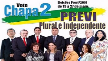 ELEIES PREVI DE 13 A 27 DE MAIO - VOTE CHAPA 2