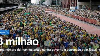 O POVO NAS RUAS  - PROTESTOS CONTRA DILMA RENEM DE 1 MI A 1,8 MI MANIFESTANTES EM TODO O PAS 