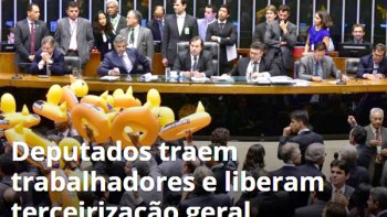 CMARA APROVA TERCEIRIZAO GERAL E IRRESTRITA DA MO DE OBRA 